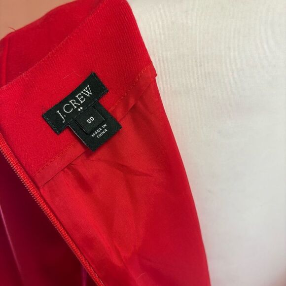 J.Crew Red Wool Blend Sheath Dress | Sz. 00 | Good Condition - Picture 6 of 7